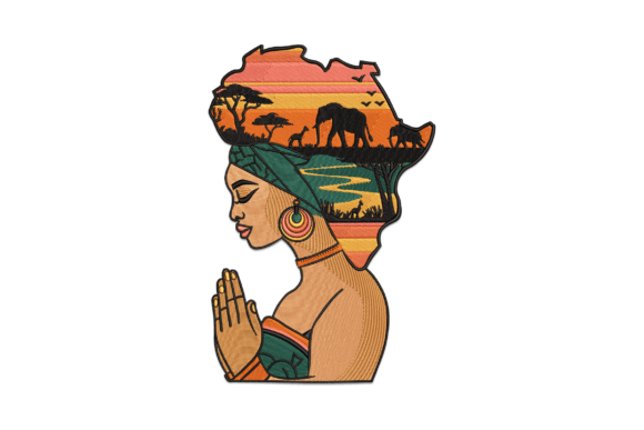 Afro Girl in Turban Embroidery Review