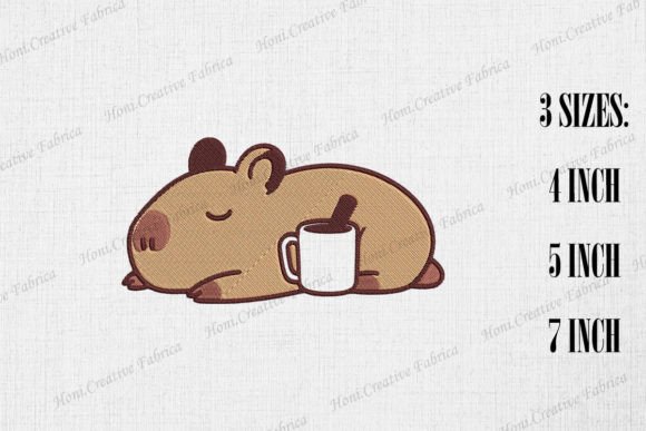 Cute Lazy Capybara Embroidery Design Review