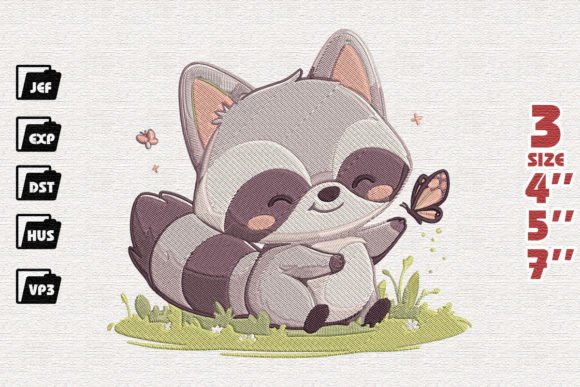 Cute Raccoon Holding Heart Embroidery Review