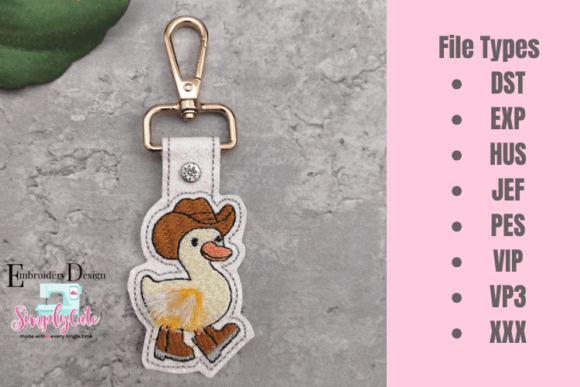 Fringe Duck ITH Key Fob Embroidery Design Review