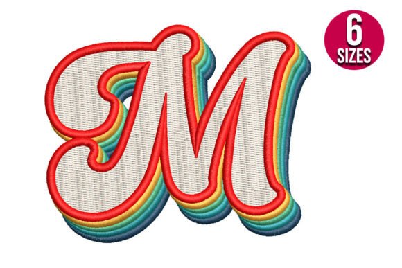 Retro Alphabet Letter M Review for Embroidery Sellers