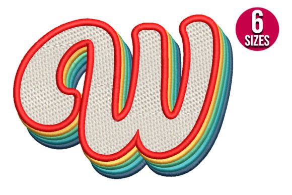 Retro Alphabet Letter W Embroidery Review