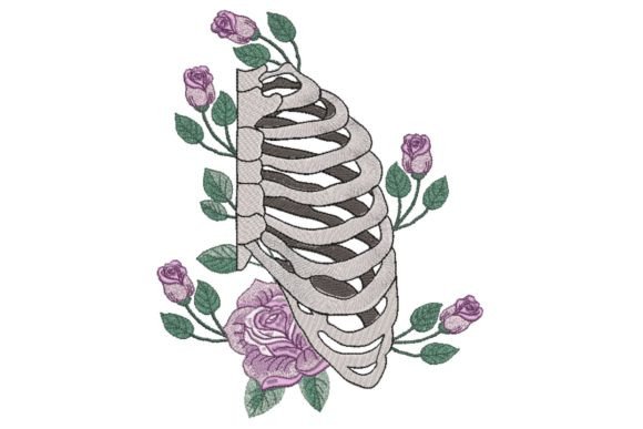 Roses Skeleton Embroidery Design Review