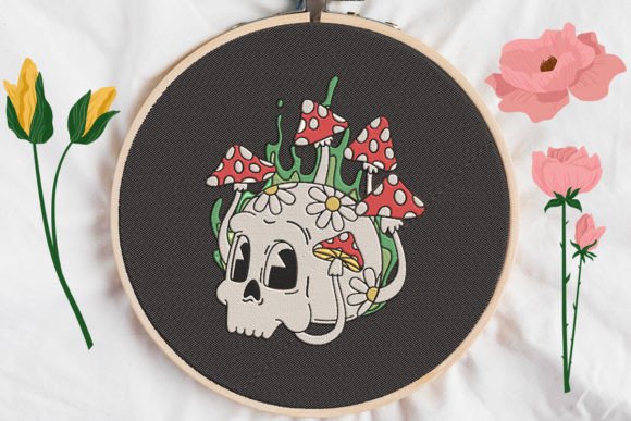 Skull and Mushroom Embroidery Review